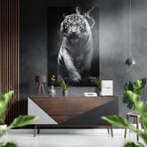 Anger of Tiger Brushed Aluminum Dibond Wall Art.